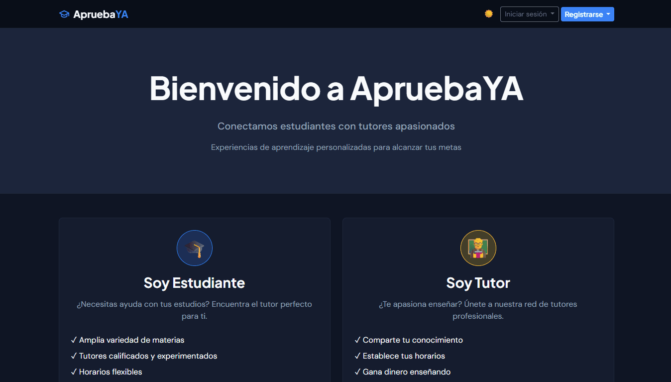 Captura de pantalla de ApruebaYA